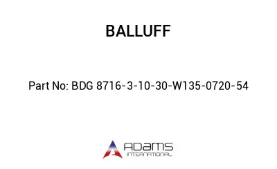 BDG 8716-3-10-30-W135-0720-54									